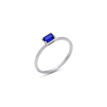 Load image into Gallery viewer, Sapphire Birthstone ring in silver