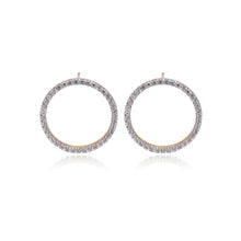 Load image into Gallery viewer, Natural white zircon studded earrings
