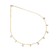 Load image into Gallery viewer, Natural zircon pear round square necklace