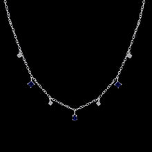 Load image into Gallery viewer, Blue Sapphire Natural Zircon Necklace