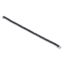 Load image into Gallery viewer, Square Black gemstone black onyx bracelet for men