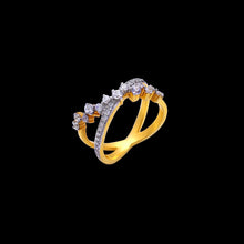 Load image into Gallery viewer, criss cross natural zircon ring