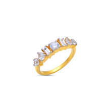 Load image into Gallery viewer, Natural White Zircon Mixed Shaped Ring