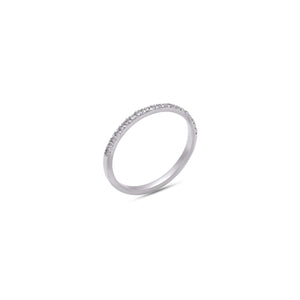 Natural zircon half eternity band by erus the label