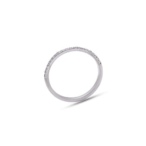 Natural zircon stacking half eternity band 