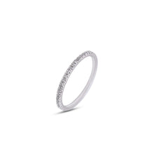 Load image into Gallery viewer, Natural zircon stacking half eternity band in silver
