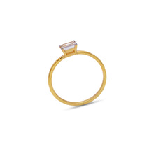 Load image into Gallery viewer, Natural zircon baguette ring
