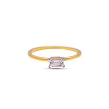 Load image into Gallery viewer, Natural zircon baguette birthstone ring by erus the label
