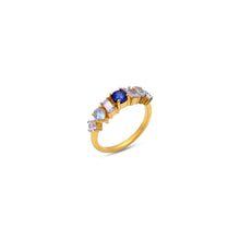 Load image into Gallery viewer, Depth of Blue Mixed Shape Ring by Erus The Label 
