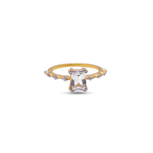 Load image into Gallery viewer, Dainty white topaz gemstone ring by erus the label
