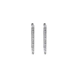 Oblong Natural zircon earrings