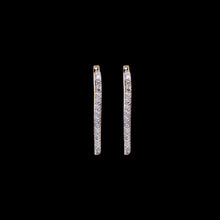 Load image into Gallery viewer, Studded oblong earrings in silver with gold plating
