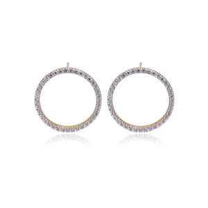 Natural white zircon studded earrings