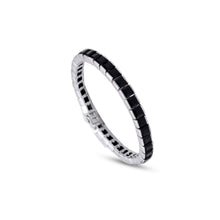 Load image into Gallery viewer, Black onyx square bracelet for men by erus the label
