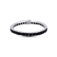 Load image into Gallery viewer, Black gemstone bracelet onyx
