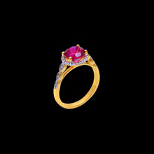 Load image into Gallery viewer, Ruby Halo studded ring
