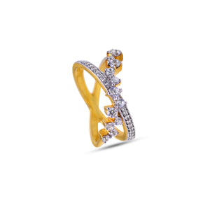 criss cross natural zircon ring by erus the label