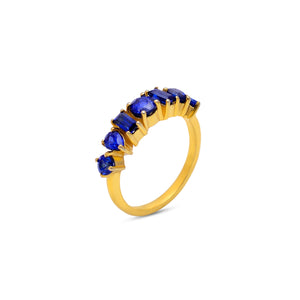 Blue Sapphire Mixed Shape Ring