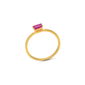 Ruby solitaire ring