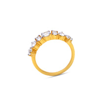 Load image into Gallery viewer, White Topaz Mixed Shaped Ring in 14K Gold
