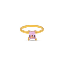 Load image into Gallery viewer, Pink morganite gemstone solitaire octagon ring by erus the label
