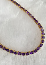 Load image into Gallery viewer, Sienna Amethyst Necklace on white fur cloth
