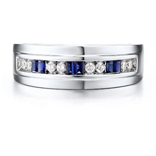 Load image into Gallery viewer, Sapphire Baguette Band
